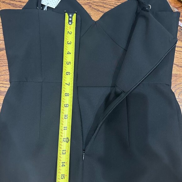 NWT Black Dress Cocktail Sweetheart Neckline Spaghetti Strap Bedazzled Size S - Picture 15 of 15